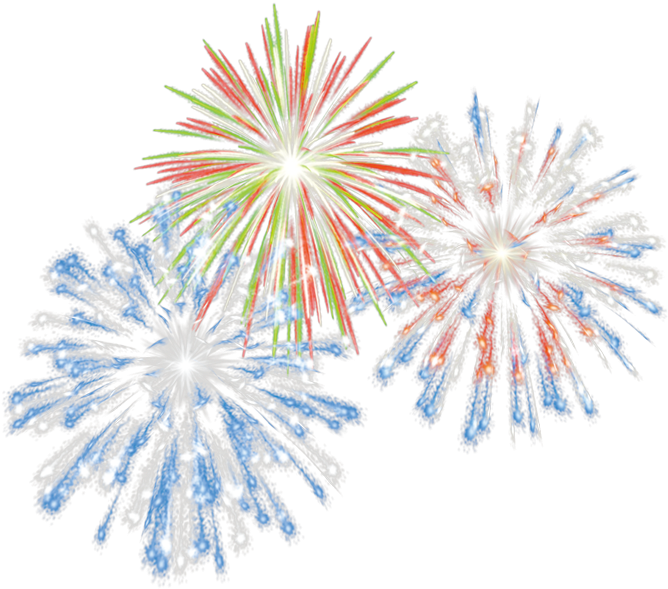 Vibrant Fireworks Display PNG Image