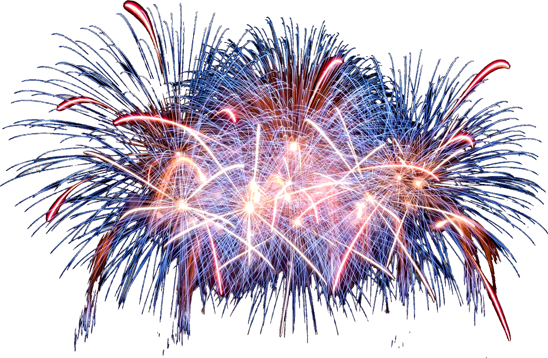 Vibrant Fireworks Display PNG Image