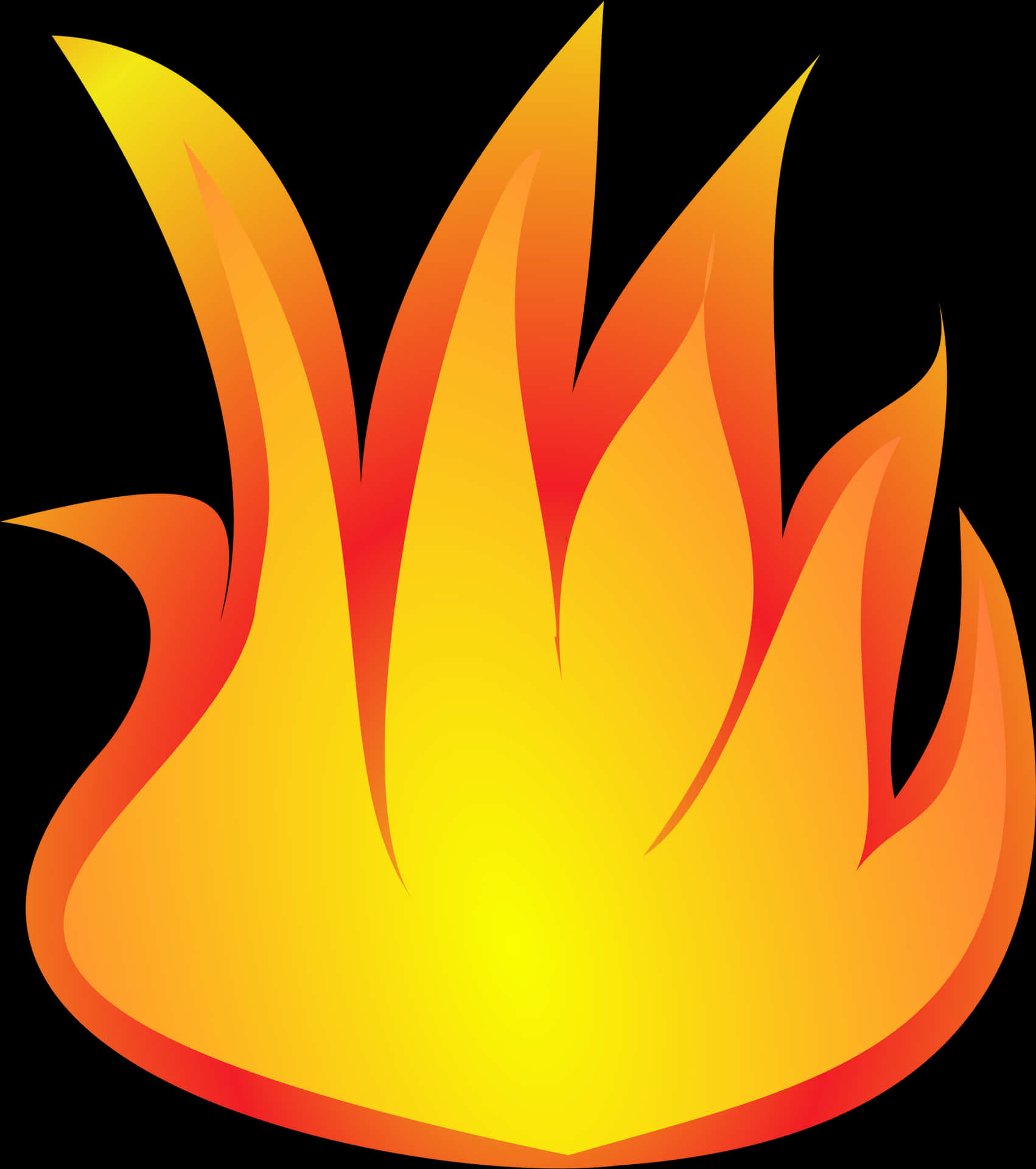 Vibrant Flame Graphic PNG Image