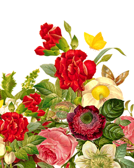 Vibrant_ Floral_ Arrangement PNG Image