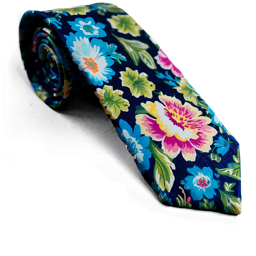 Vibrant Floral Tie Png Hbm21 PNG Image