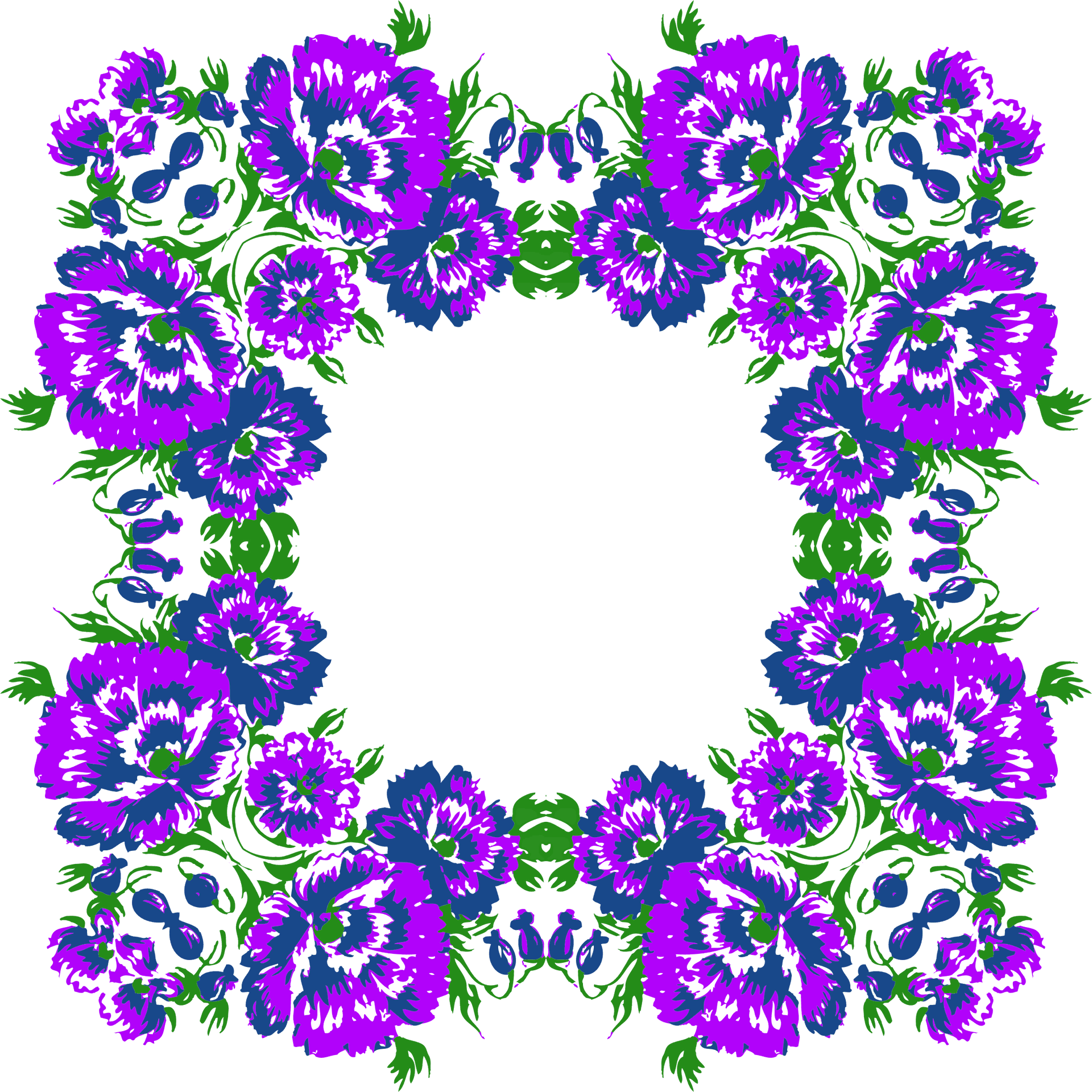 Vibrant_ Floral_ Wreath_ Graphic PNG Image