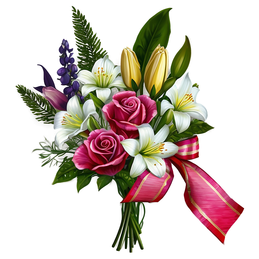 Vibrant Flower Bouquet Png Gbm PNG Image