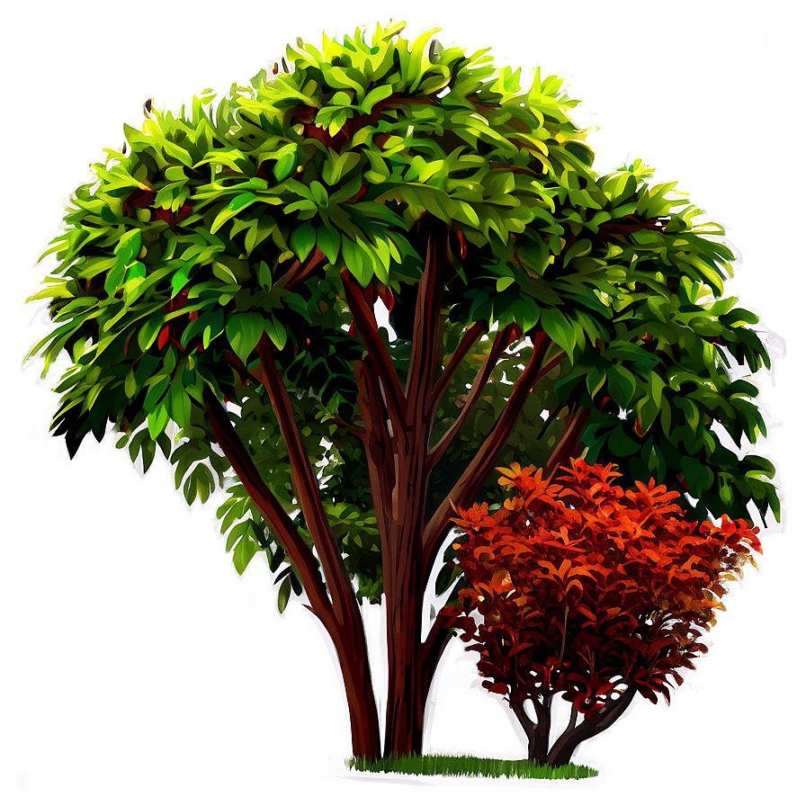 Vibrant Foliage Bush Png 05252024 PNG Image