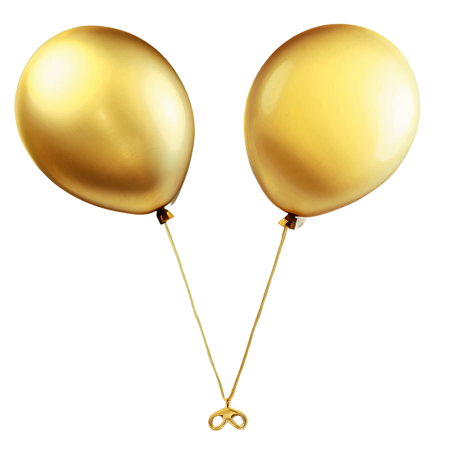 Vibrant Gold Balloons Png 05252024 PNG Image