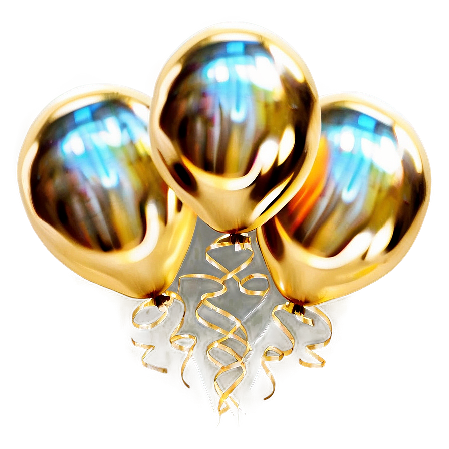 Vibrant Gold Balloons Png 33 PNG Image