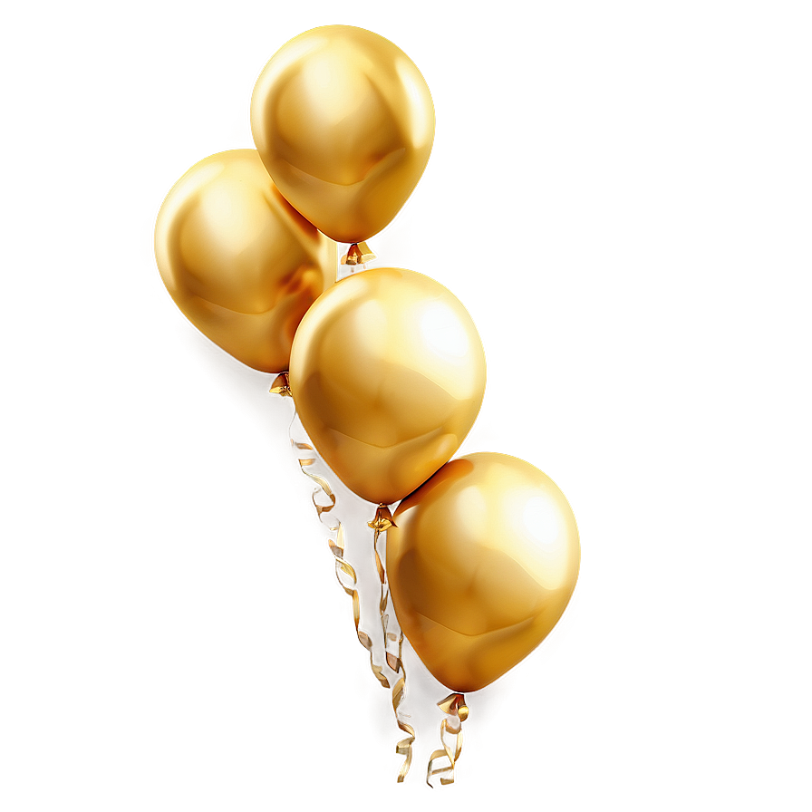 Vibrant Gold Balloons Png 69 PNG Image