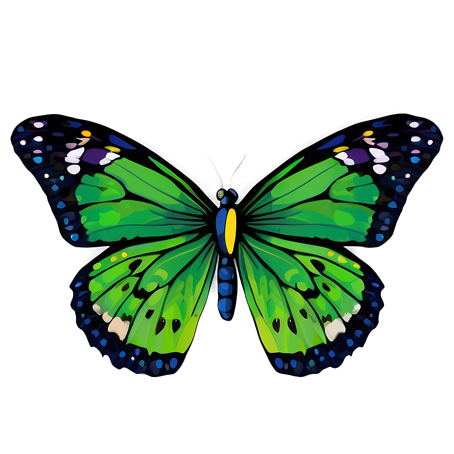 Vibrant Green Butterfly Graphic Png 83 PNG Image