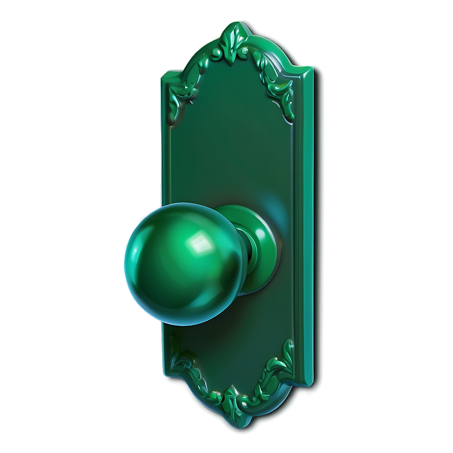 Vibrant Green Doorknob Png Dyn67 PNG Image