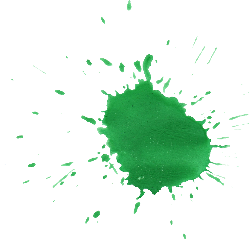 Vibrant Green Ink Splash PNG Image