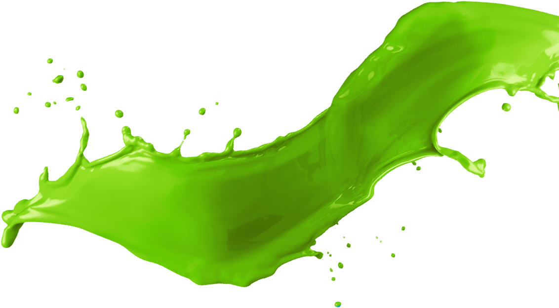 Vibrant Green Paint Splash PNG Image