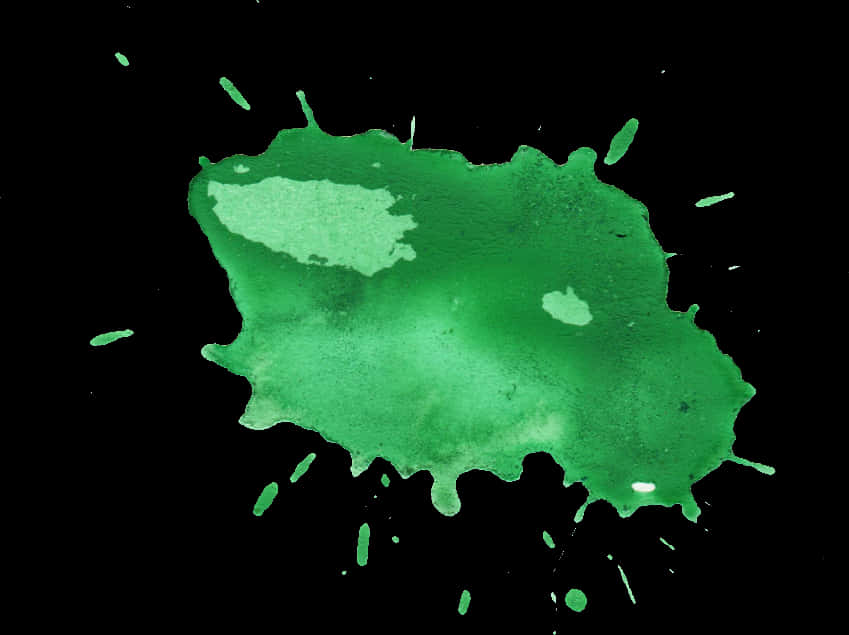 Vibrant Green Paint Splash PNG Image