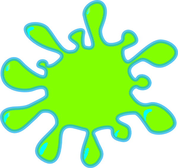 Vibrant Green Slime Splat PNG Image