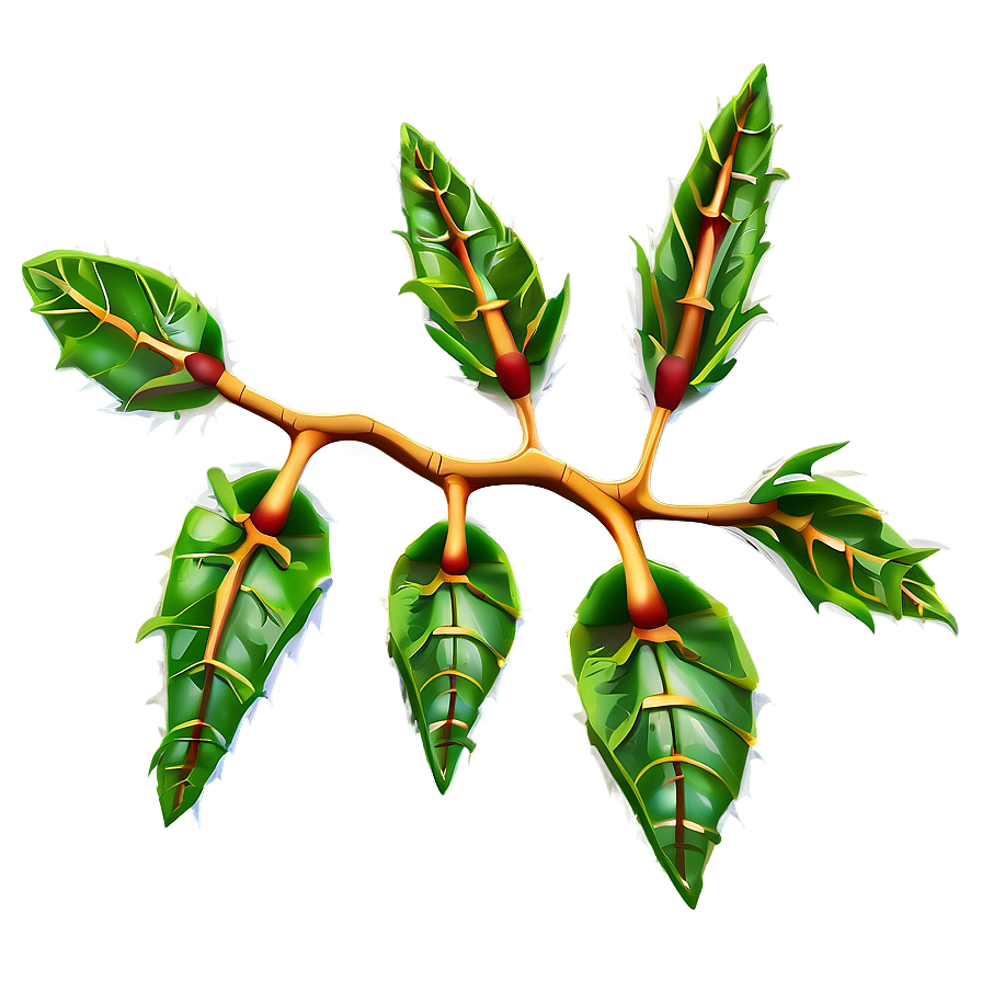 Vibrant Green Vine Branch PNG Image