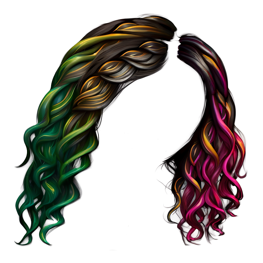 Vibrant Hair Strand Png Nqc55 PNG Image