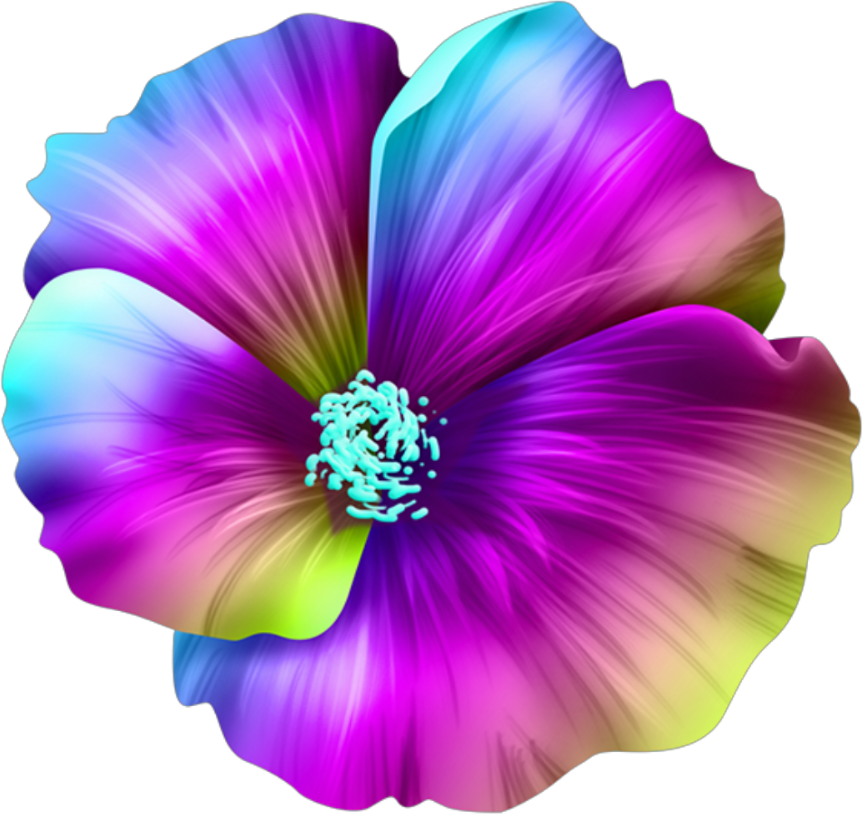 Vibrant Hawaiian Hibiscus Flower PNG Image