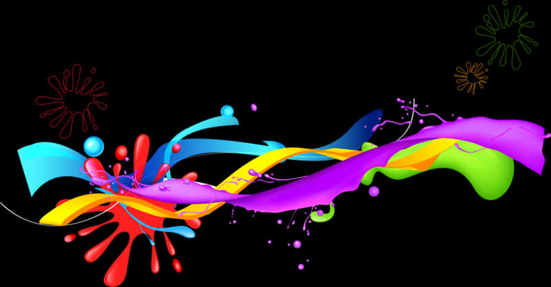 Vibrant_ Holi_ Celebration_ Background PNG Image