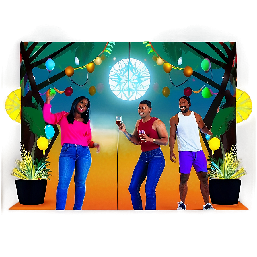 Vibrant House Party Scene Png 06262024 PNG Image