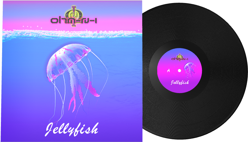 Vibrant Jellyfish Album Art PNG Image