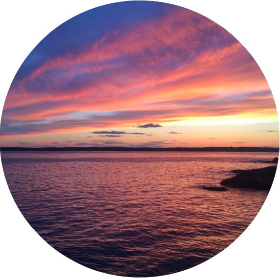 Vibrant Lake Sunset PNG Image