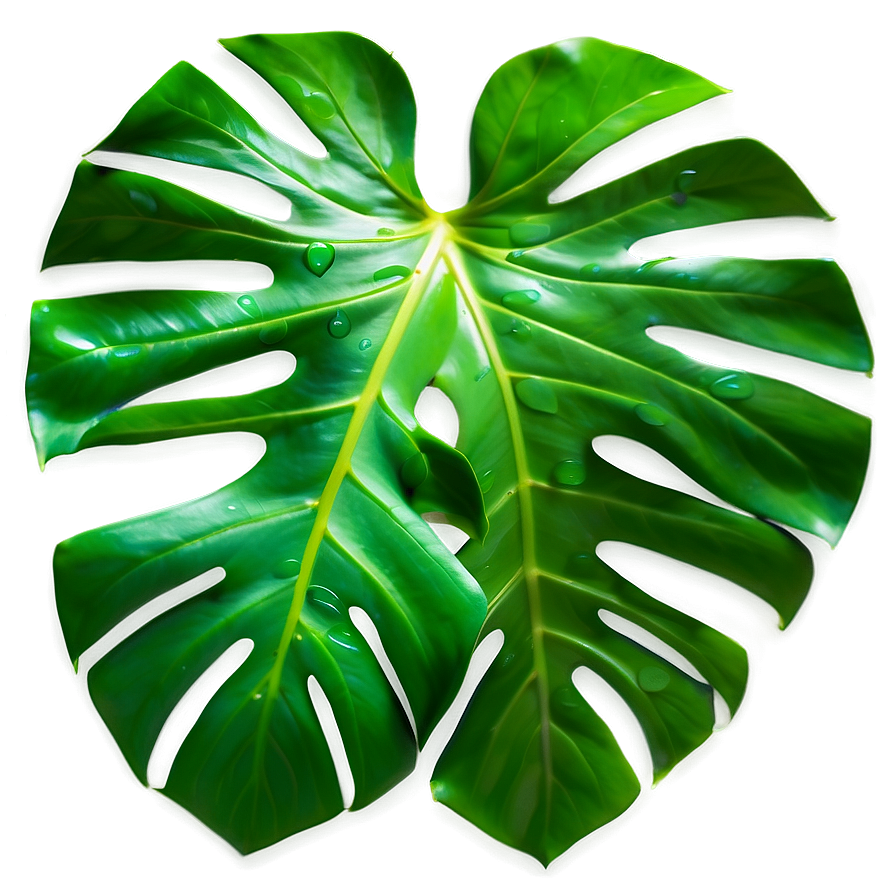 Vibrant Monstera Leaf Detail Png 05232024 PNG Image