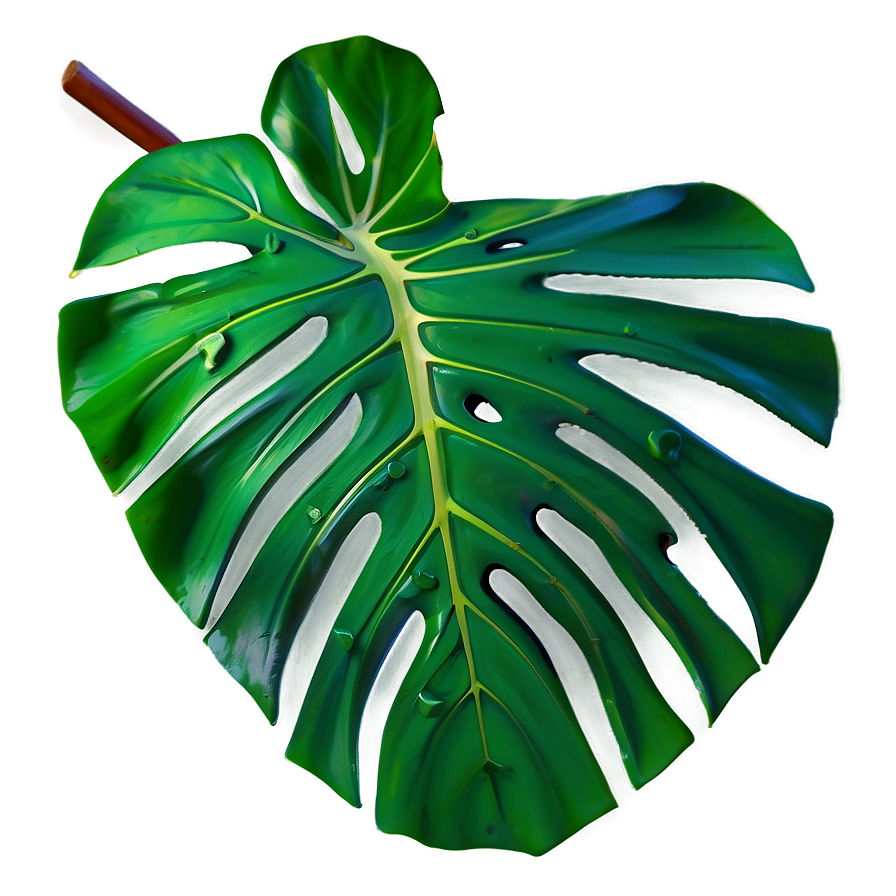 Vibrant Monstera Leaf Detail Png 99 PNG Image