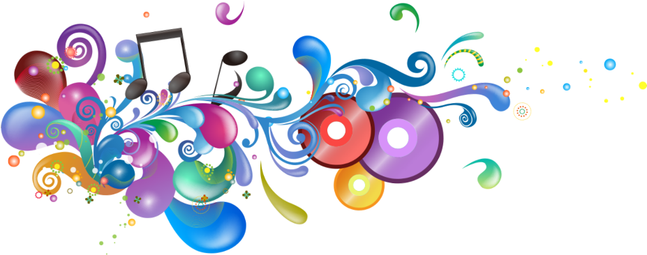 Vibrant_ Musical_ Notes_and_ Swirls PNG Image