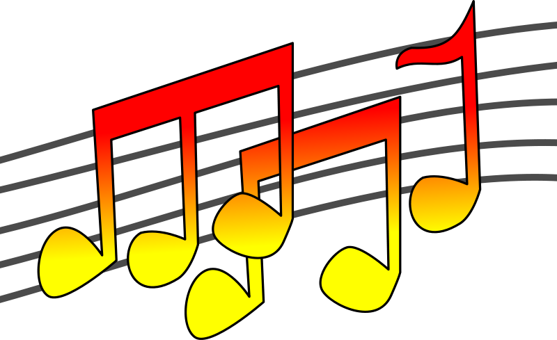 Vibrant Musical Notes PNG Image