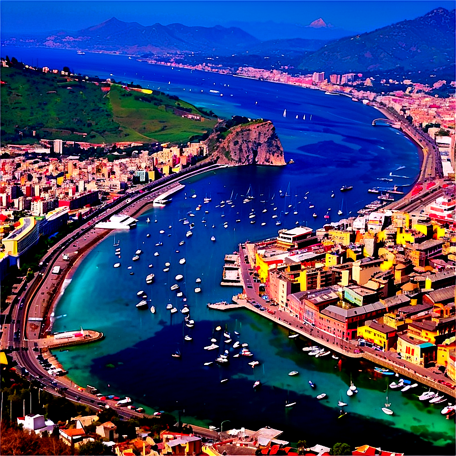 Vibrant Napoli Coastline Png Cvo PNG Image