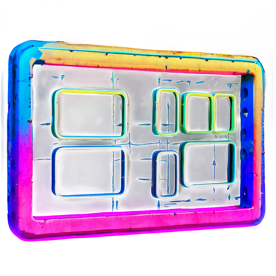 Vibrant Neon Rectangle Png 06272024 PNG Image