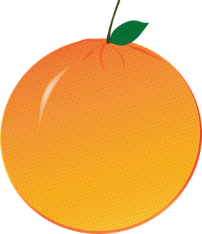 Vibrant Orange Fruit Illustration PNG Image