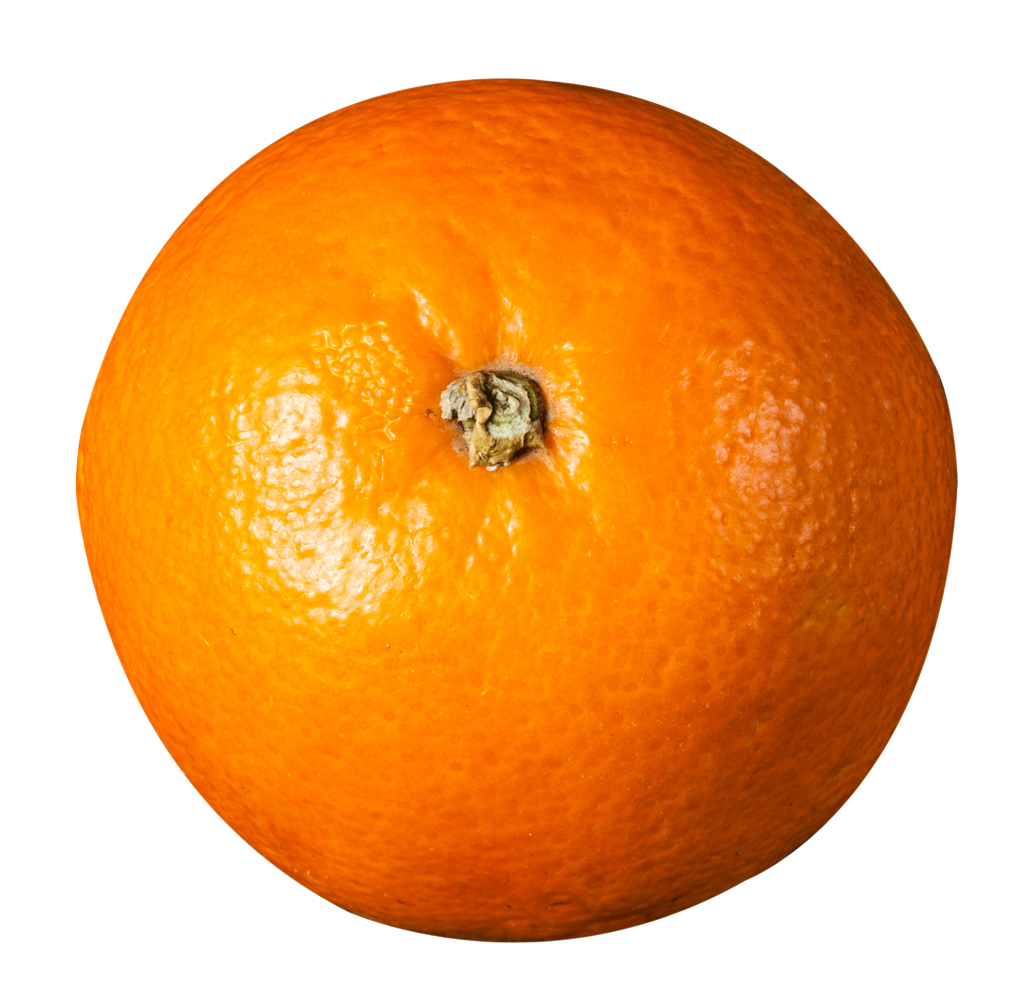 Vibrant Orange Fruit Top View PNG Image