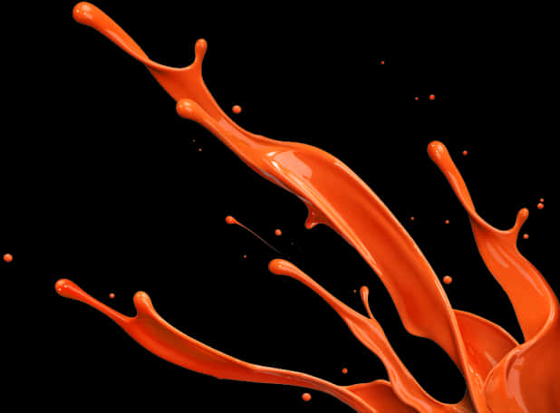 Vibrant_ Orange_ Paint_ Splash PNG Image