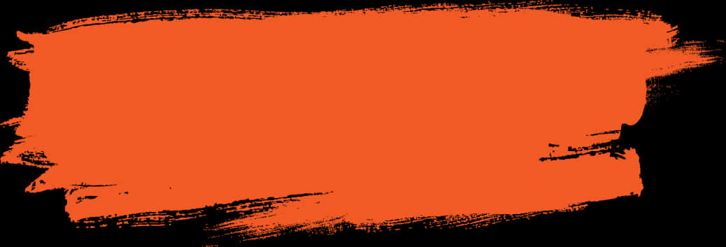 Vibrant Orange Paint Stroke PNG Image