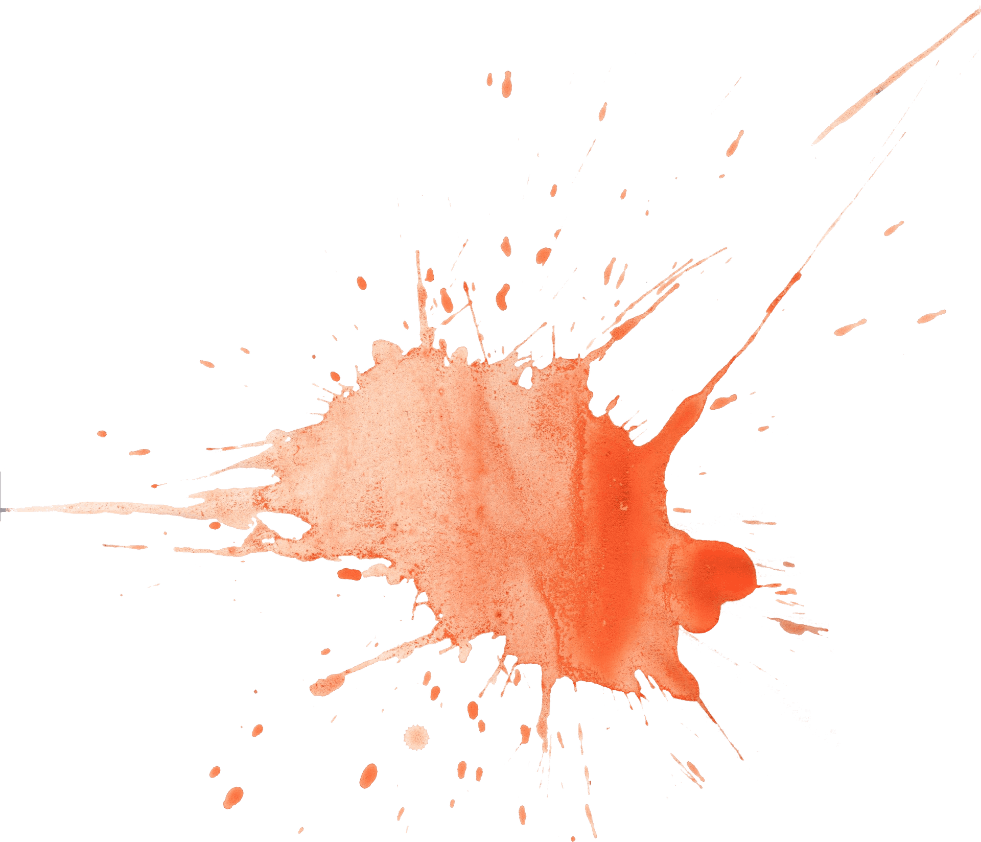 Vibrant_ Orange_ Watercolor_ Splash PNG Image