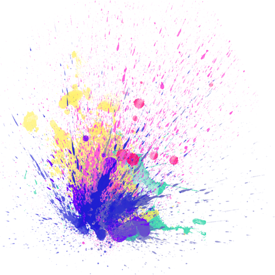 Vibrant Paint Splash Explosion PNG Image