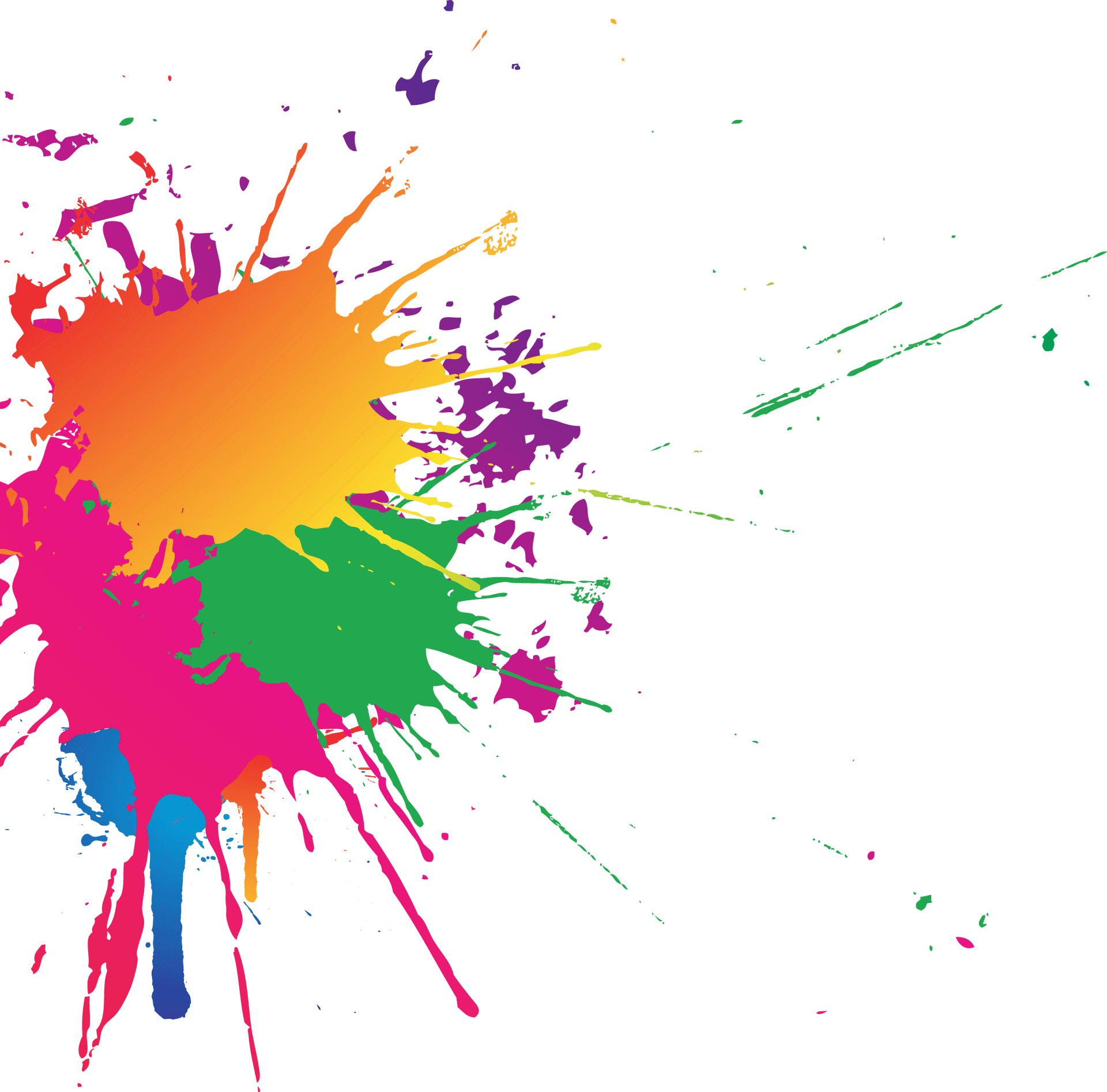 Vibrant Paint Splashon Dark Background PNG Image