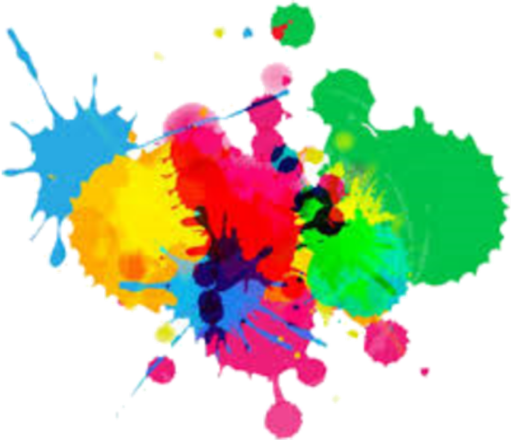 Vibrant Paint Splatter Background PNG Image