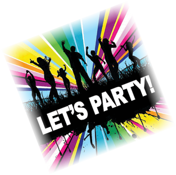 Vibrant Party Invitation Graphic PNG Image