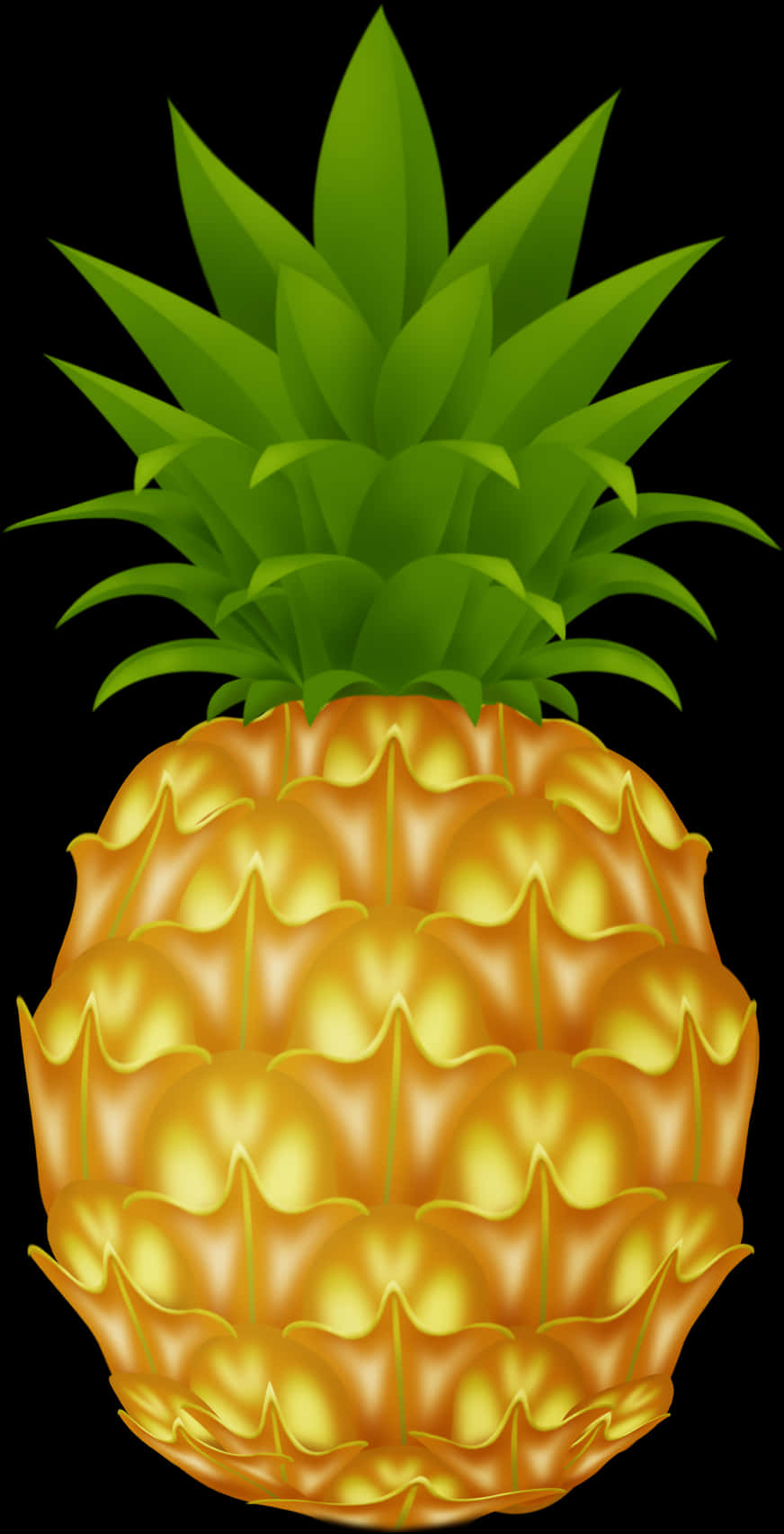 Vibrant Pineapple Graphic PNG Image