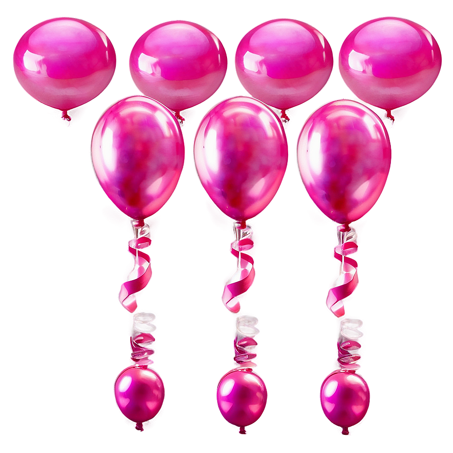 Vibrant Pink Balloons Party Png Dbr PNG Image