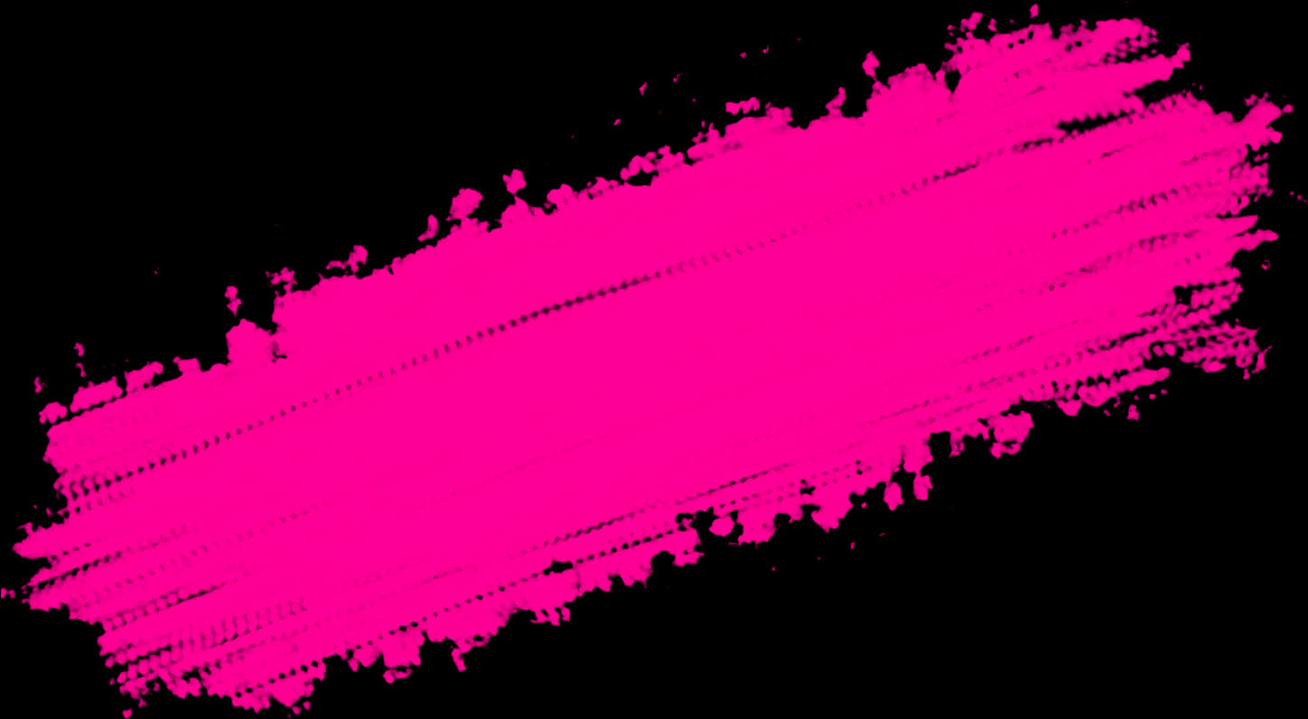 Vibrant_ Pink_ Brush_ Stroke_on_ Black_ Background PNG Image