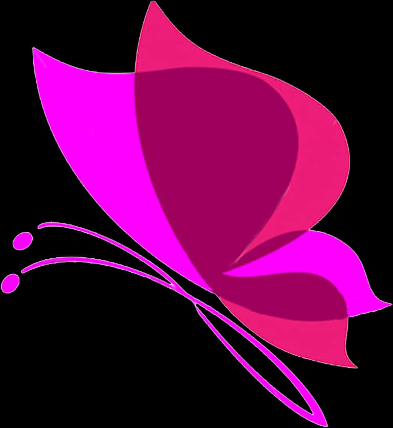 Vibrant Pink Butterfly Graphic PNG Image