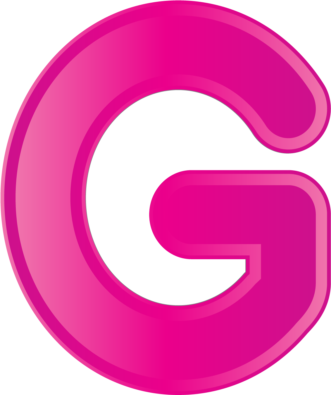 Vibrant Pink Letter G PNG Image