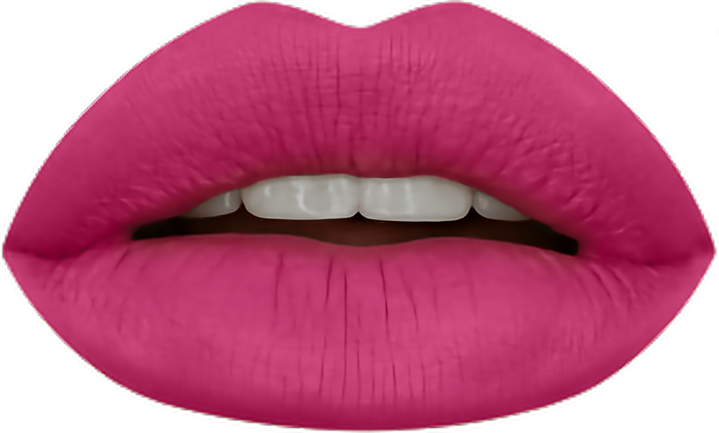 Vibrant Pink Lips PNG Image