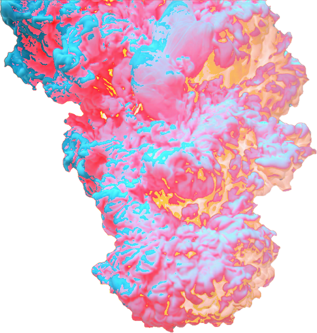 Vibrant Pinkand Blue Smoke Clouds PNG Image