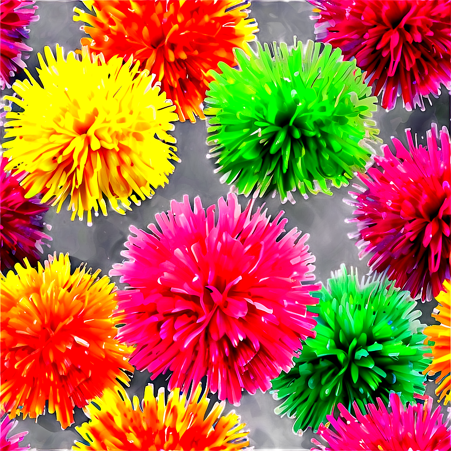 Vibrant Pom Poms Png 06132024 PNG Image