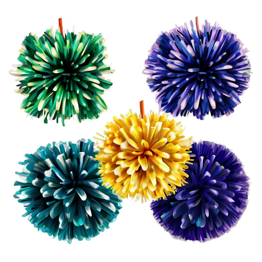 Vibrant Pom Poms Png Rrs PNG Image