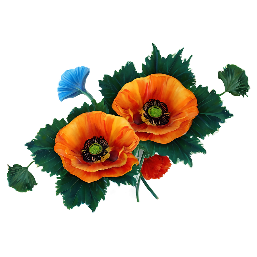 Vibrant Poppies Png Mwc PNG Image