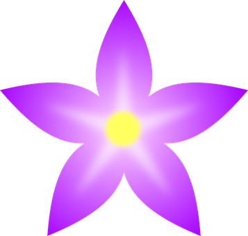 Vibrant Purple Flower Graphic PNG Image